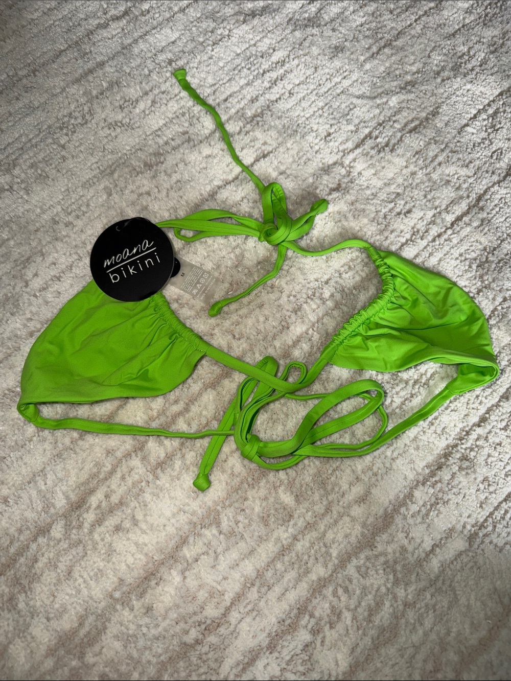 New With Tags Moana Bikini Lime Green Top Size Medium